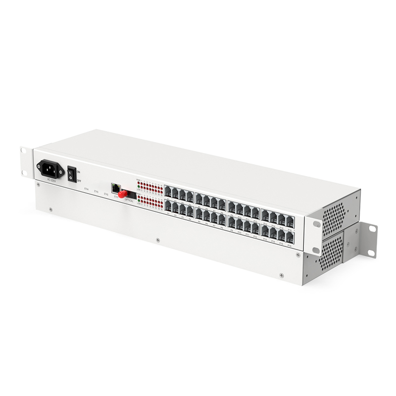 電信級(jí) 24路電話光端機(jī)+1路百兆網(wǎng)絡(luò) FC接口