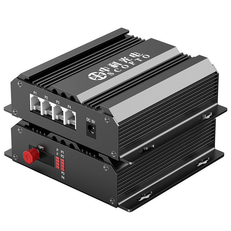 工業(yè)級(jí) 4路電話光端機(jī) FC接口