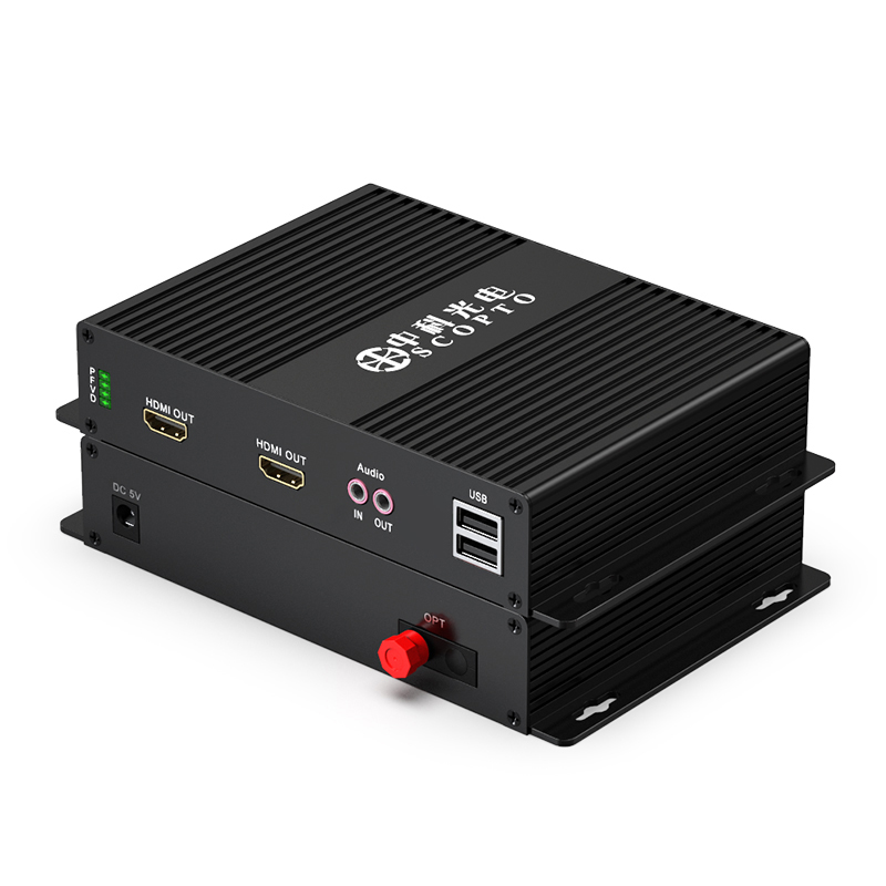 1路HDMI非壓縮光端機 FC接口 +音頻+環(huán)出+USB