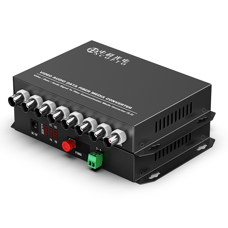 模擬視頻光端機(jī) 8路視頻桌面式 單纖單模FC接口